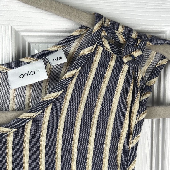 Onia Dress Women’s Medium Striped Marina Cover Up - Picture 4 of 6